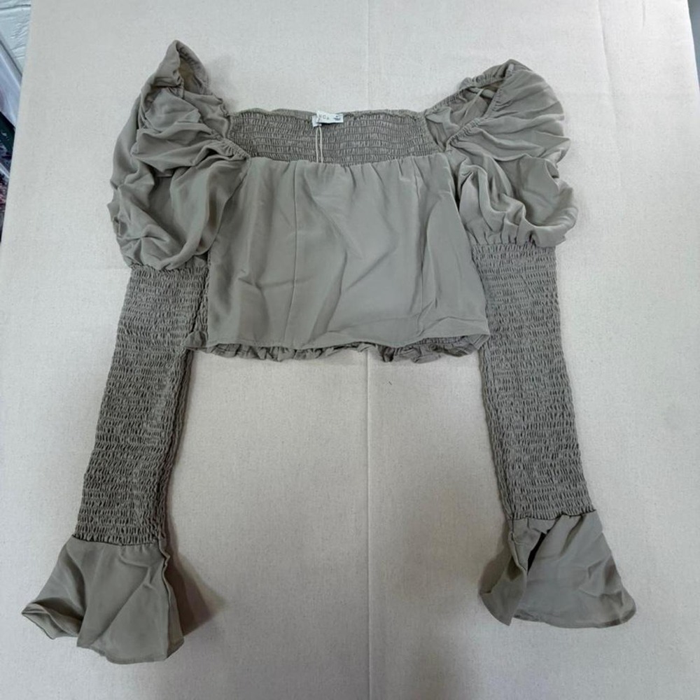 dreamy‎ sage green off shoulder blouse/top